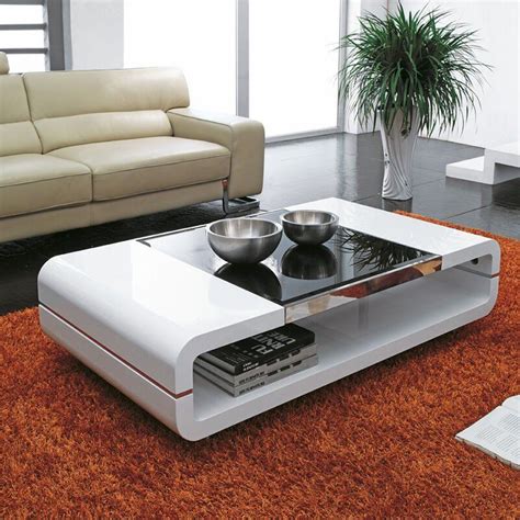 Contemporary Living Room Tables Unique Design Modern High Gloss White