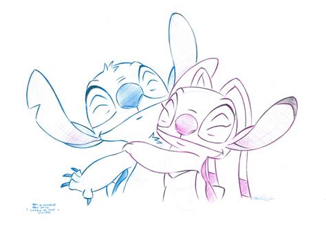 Lilo and stitch coloring pages to download and print for free. Stitch And Angel Drawing at GetDrawings | Free download