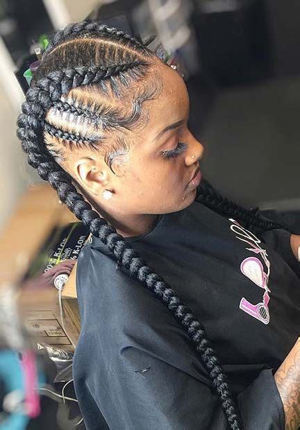 43 Cool Ways To Wear Feed In Cornrows Stayglam Feed In Braids