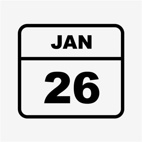 January Svg Silhouette Transparent Background January 26th Date On A