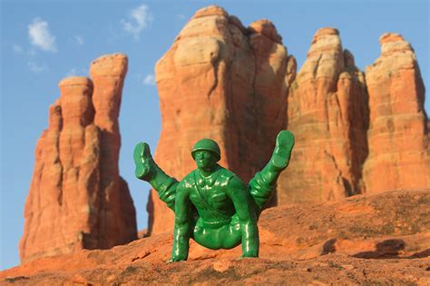 Classic Toy Soldiers Reach Zen Like Level By Practising Yoga Exercises