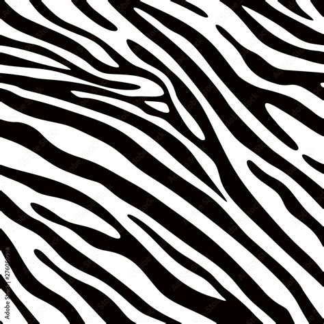 Zebra Print Seamless Pattern Wild Animal Texture Striped Black And