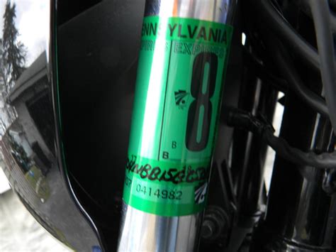 Pa Motorcycle Inspection Sticker Color 2020