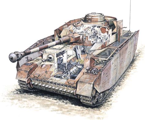 Panzer Iv Cutaway Drawing In High Quality