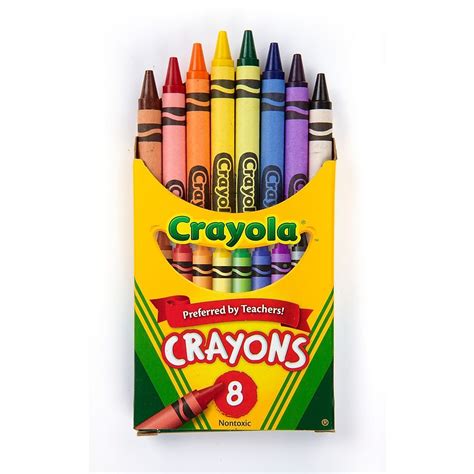 Crayola Crayons Peggable Assorted Colors 8 Per Box 52 3008 Staples