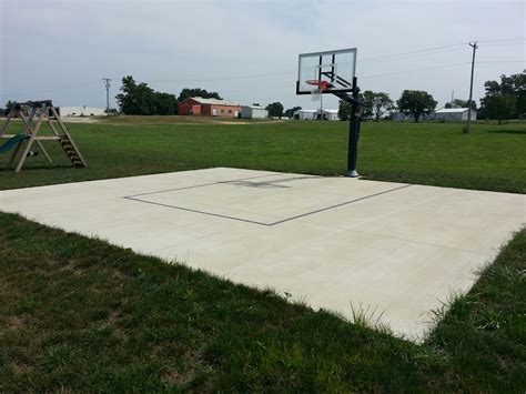 The Pro Dunk Gold Sits Center On A Dedicated Concrete Slab Measuring 30