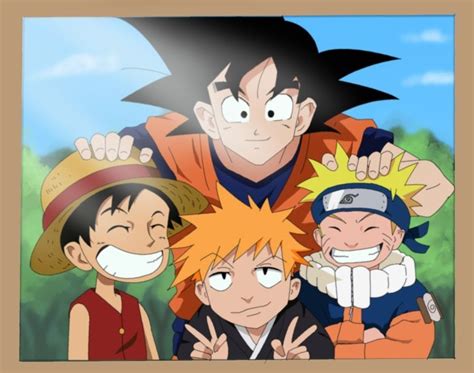 Goku Luffy Naruto Ichigo Anime