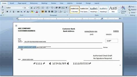 Blank Check Templates For Microsoft Word Great Cretive Templates