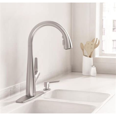 Design of american standard kitchen faucets. American Standard Kerris Stainless Steel 1-Handle Deck ...