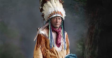 Colors For A Bygone Era Colorized Native America Indian Chief Porcupine