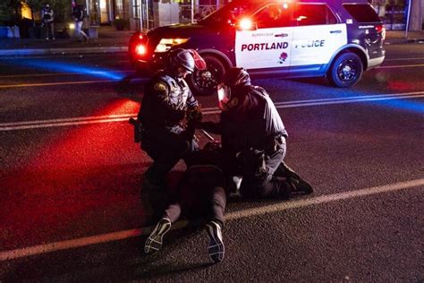 Portland Police Make Multiple Arrests Declaring Riot As Protesters Light Fires The Straits Times