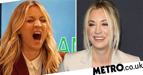 Kaley Cuoco Yawn Behind The Scenes Of The Big Bang Theory Is A Moment Metro News