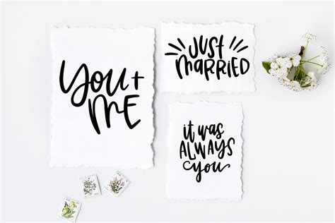 Cute Wedding Sayings Svg Bundle 574307 Hand Lettered Design Bundles