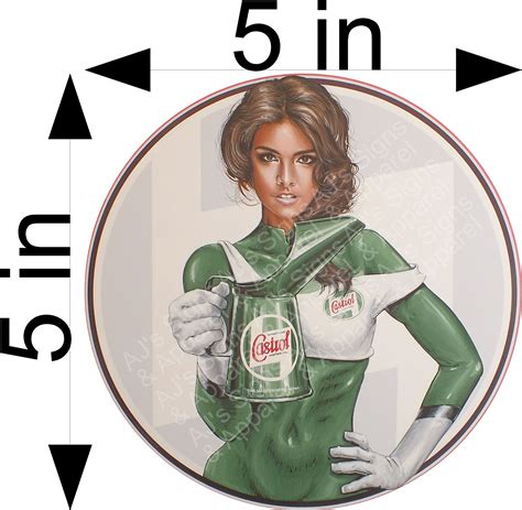 Castrol Pinup Girl Vinyl Sticker Decal Aj S Signs And Apparel
