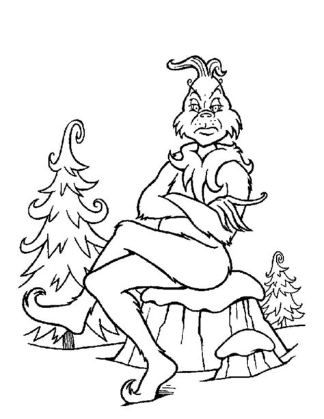 printable grinch coloring pages  kids