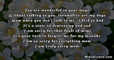 you are wonderful in your ways i am sorry message for mom