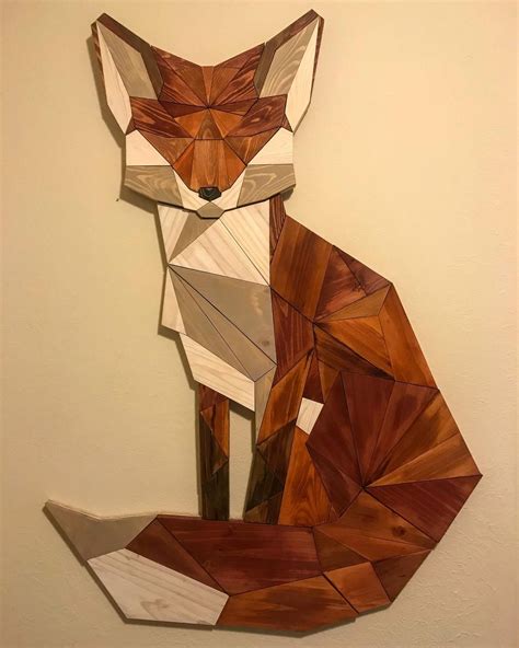 Animal Geometric Wood Art Memoiro Fasinner
