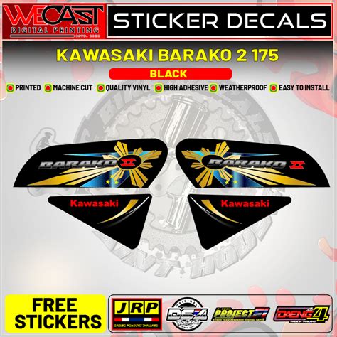 Kawasaki Barako 2 Sticker Decals Shopee Philippines
