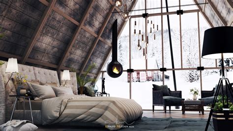 Snowy Forest Bedroom On Behance