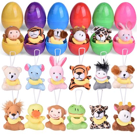 12 Pcs Easter Eggs With Toys Inside Easter Basket Stuffers With Mini