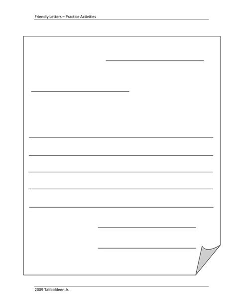 Blank Letter Template For Kids Blank Template Friendly