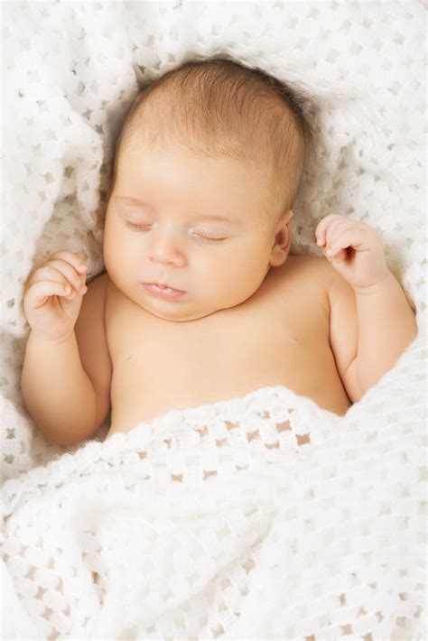 Baby Newborn Sleeping Covered With White Woolen Blanket Flickr