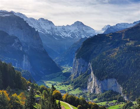 A View From Above Of Lauterbrunnen Valley Switzerland Oc Travelphotos