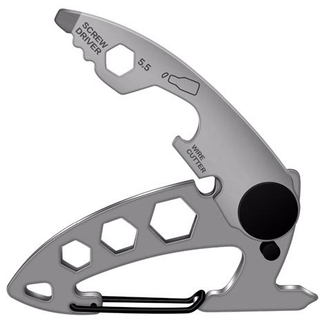 Apor Stainless Steel Multi Tool Key Chain Edc Kit Carabiner Clip For