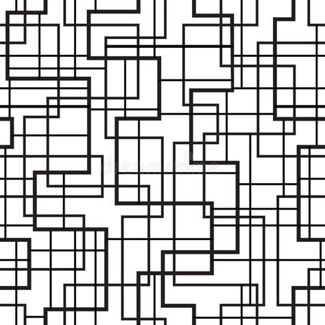 Seamless Geometric Pattern Irregular Abstract Grid Stock Vector