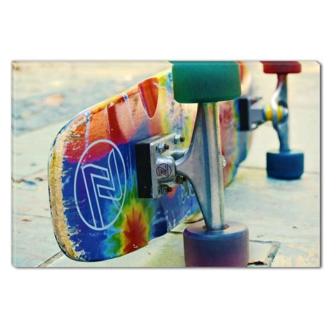 Startonight Canvas Wall Art Multicolor Skateboard Dual View Surprise