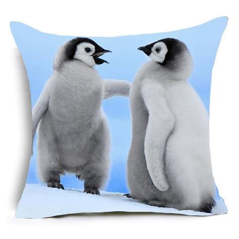 Happy feet dancing penguin movie snowflake blue and white 9 piece mylar and balloon decoration set. Husky Cushion Cover | Cute baby penguin, Penguins, Cute ...