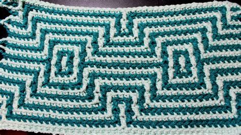 Part 5 Of 7 Navajo Indian Double Diamond Crochet Pattern Mosaic Youtube