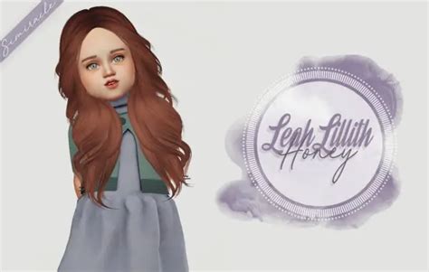 Simiracle Leahlilliths Honey Hair Retextured Toddler Version Sims