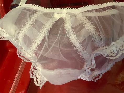 Vintage Style Sheer Nylon Lace Panties Etsy Uk