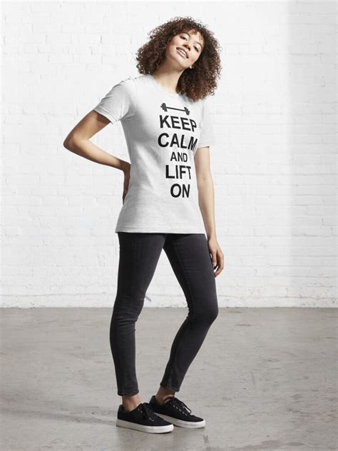 Keep Calm And Lift On Gym Design For Lifters Black On White T