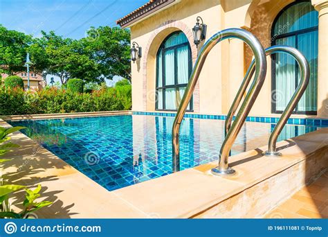 Handrails Stair In Swimming Pool Stock Image Image Of Refreshing