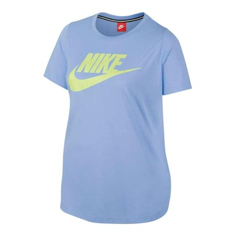 Nike Nike Womens Plus Futura Fitness Short Sleeves T Shirt Blue 1x