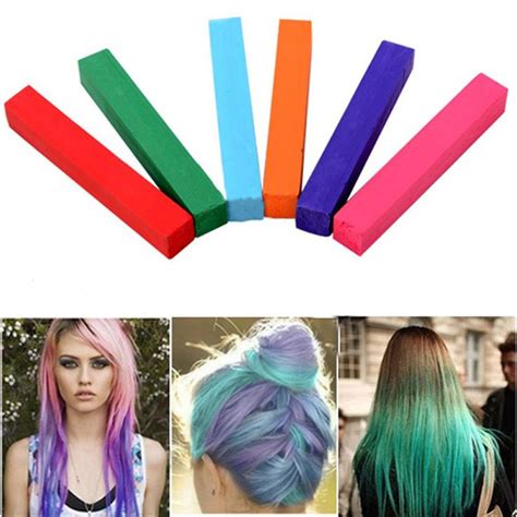 2017 6pcs Hair Chalk Diy Easy Temporary Salon Colors Hair Chalk Dye