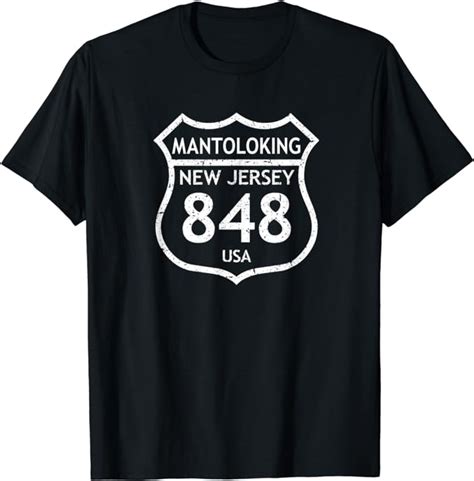 Amazon Com New Jersey Area Code 848 Mantoloking NJ Home State T Shirt