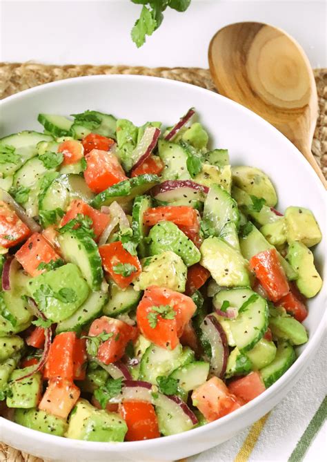 Cucumber Tomato Avocado Salad A Southern Soul