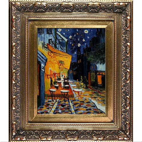 Tori Home Cafe Terrace At Night By Vincent Van Gogh Framed Original