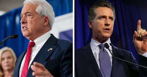 Democrat california governor newsom pulled the emergency brake and put 41 out of 58 counties, comprising over 94% of the state's population, in the purple tier that does not allow indoor operations. In Fight for California Governor, Candidates Head to ...