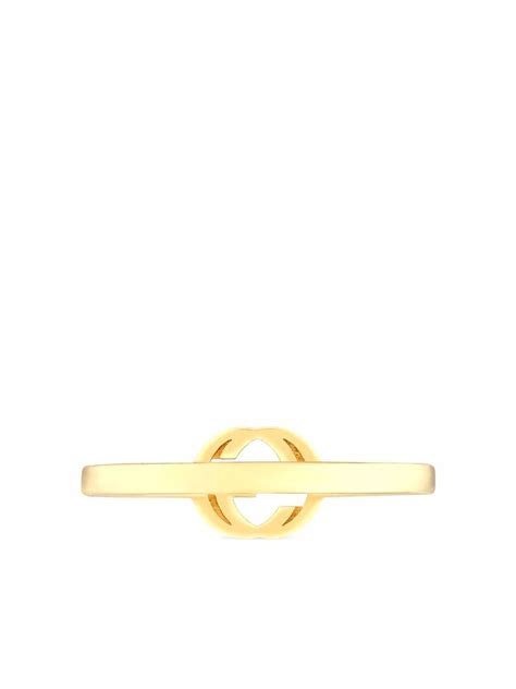 Gucci 18kt Yellow Gold Interlocking G Ring Modesens