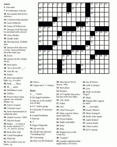 Free crossword puzzles to play online or print. Printable Crossword Puzzles Medium With Answers | Printable Crossword Puzzles