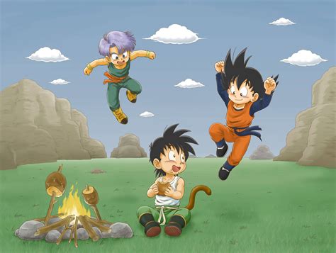 Son Gohan Trunks And Son Goten Dragon Ball And 1 More Drawn By
