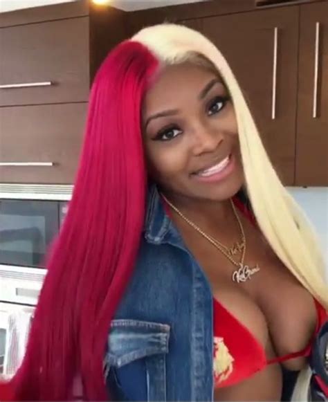 Half Red Half Blonde Human Hair Full Lace Wigs