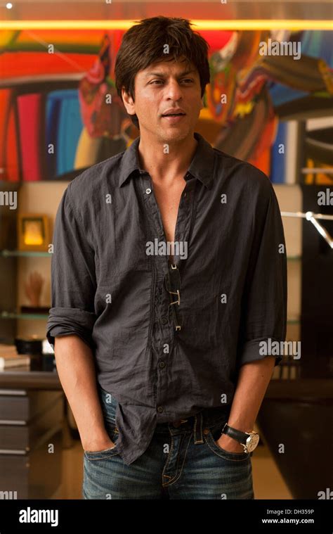 Indian Bollywood Hindi Film Actor Shah Rukh Khan Wearing Black Shirt