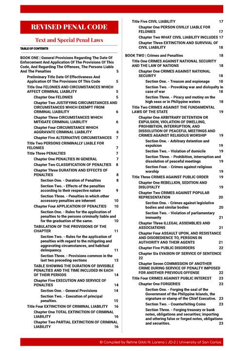 Revised Penal Code Revised Penal Code Text And Special Penal Laws