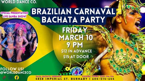 Brazilian Carnaval Bachata Party World Dance Co In Burnaby Va