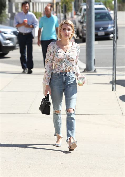 Emma Roberts In Ripped Jeans Out In Los Angeles 09292017 Hawtcelebs